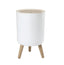 High Foot Wood Grain Trash Can Kitchen Bathroom Living Room Home Desktop Storage Bucket Office Hotel Trash Can Waste Bins - Slobuy