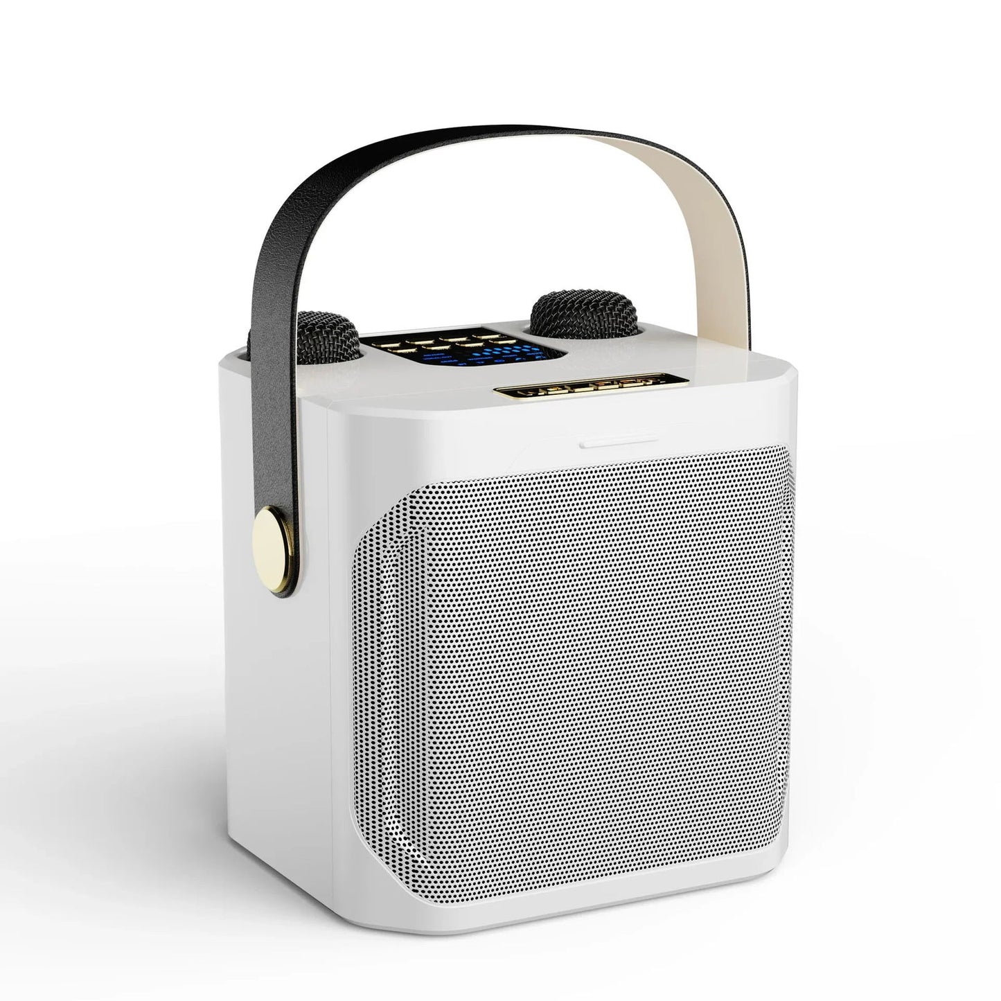 High Power Karaoke Bluetooth Speaker Portable 360 Stereo Surround Waterproof Wireless Subwoofer with Dual Microphone Boombox - Slobuy
