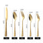 High Quality Cutlery Set Handle Exquisite carving Stainless Steel Golden Tableware Knife Fork Spoon Flatware Set Silverware Set - Slobuy