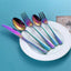 High Quality Cutlery Set Handle Exquisite carving Stainless Steel Golden Tableware Knife Fork Spoon Flatware Set Silverware Set - Slobuy