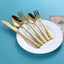 High Quality Cutlery Set Handle Exquisite carving Stainless Steel Golden Tableware Knife Fork Spoon Flatware Set Silverware Set - Slobuy