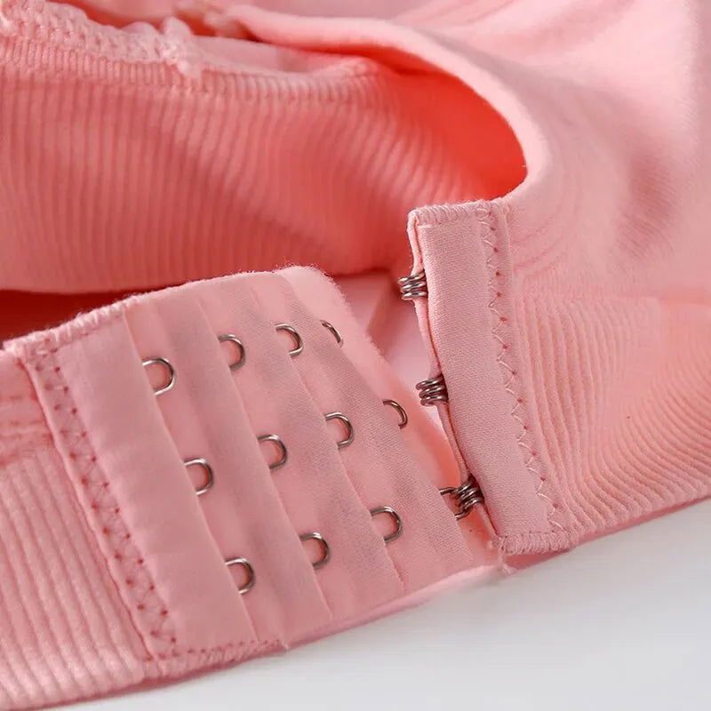 High Quality Single Handed Front Buckle Nursing Bra Breathable Women Breastfeeding Underwear Seamless Maternity Bra Push Up - Slobuy