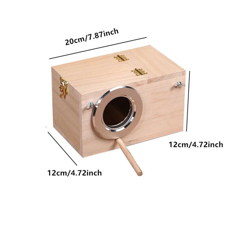 High Quality Wooden Bird Cage Nesting Box Breeding Hatching Nest for Parakeet Budgies Cocktail Finch Lovebird Parrot Birdhouse - Slobuy