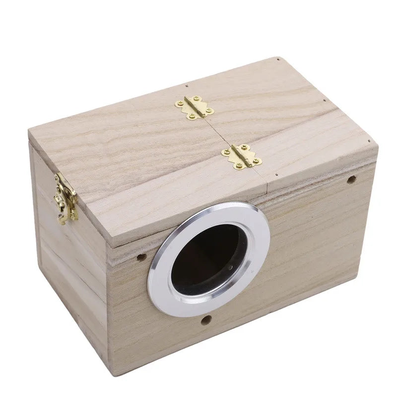 High Quality Wooden Bird Cage Nesting Box Breeding Hatching Nest for Parakeet Budgies Cocktail Finch Lovebird Parrot Birdhouse - Slobuy