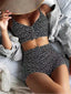 High Waist Bikini Swimsuit Women 2023 Push Up Bikini Floral Swimsuit Print Bikini boxers Swimwear Swim Trunks Bathing Suit - Slobuy