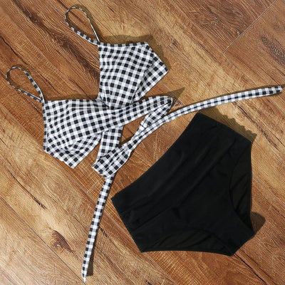 High Waist  Sexy Bikini Set 2024  Biquini Swimwear Women Two Pieces Swimsuit Floral Beachwear V-Neck Bathing Suits Female - Slobuy