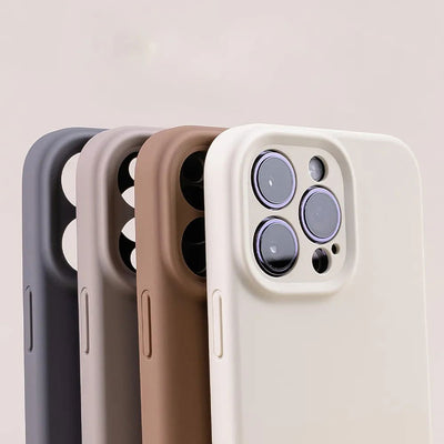 High quality Original Square Liquid Soft Silicone Phone Case For iPhone 15 14 11 12 13 Pro Max Plus colorful fashion Cover - Slobuy