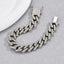 Hip Hop Miami Link Chain Gold Bracelet Clear Crystal Stone Fold Over Closure Big Chain Bracelet For Men Personlity Accessory - Slobuy