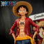 Hot 28cm  One Piece Anime Figure Confident Smiley Luffy Three Form Face Changing Doll Action Figurine Model Toys  Kits - Slobuy