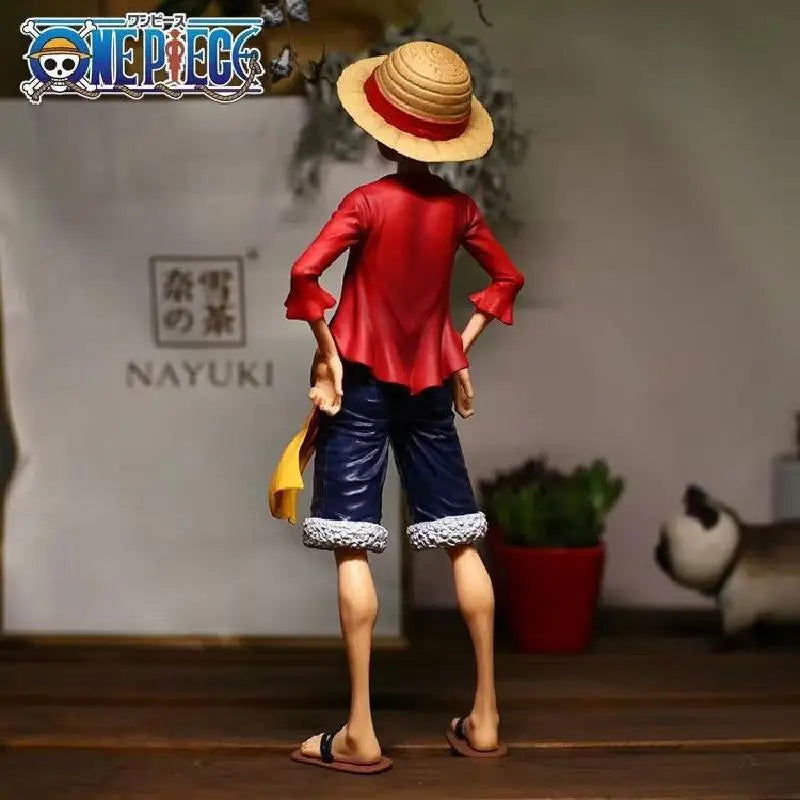 Hot 28cm  One Piece Anime Figure Confident Smiley Luffy Three Form Face Changing Doll Action Figurine Model Toys  Kits - Slobuy
