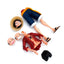 Hot 28cm  One Piece Anime Figure Confident Smiley Luffy Three Form Face Changing Doll Action Figurine Model Toys  Kits - Slobuy