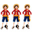 Hot 28cm  One Piece Anime Figure Confident Smiley Luffy Three Form Face Changing Doll Action Figurine Model Toys  Kits - Slobuy