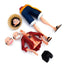 Hot 28cm  One Piece Anime Figure Confident Smiley Luffy Three Form Face Changing Doll Action Figurine Model Toys  Kits - Slobuy