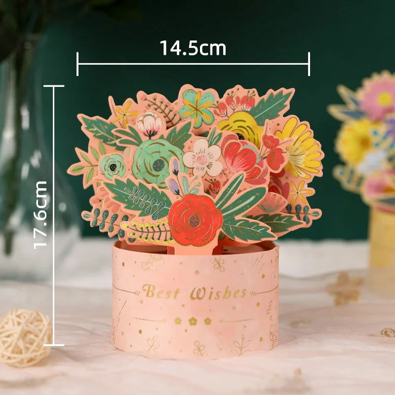 Hot 3D Creative Card for Wife and friend Valentines Day Gift Wedding Invitation Customized Card Thank You Postcard Wholesale - Slobuy