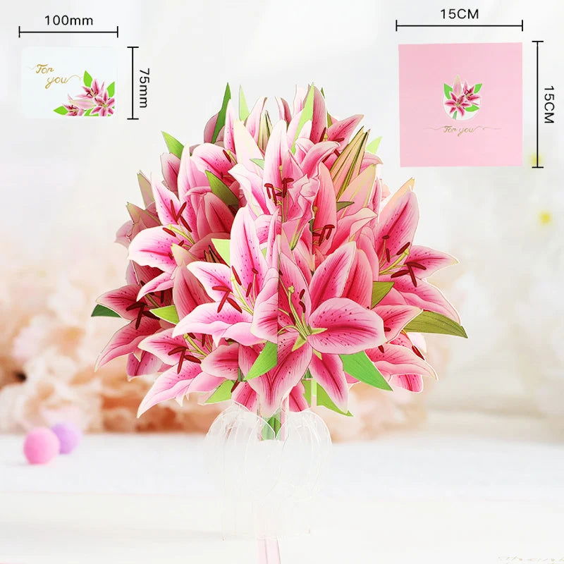 Hot 3D Creative Card for Wife and friend Valentines Day Gift Wedding Invitation Customized Card Thank You Postcard Wholesale - Slobuy