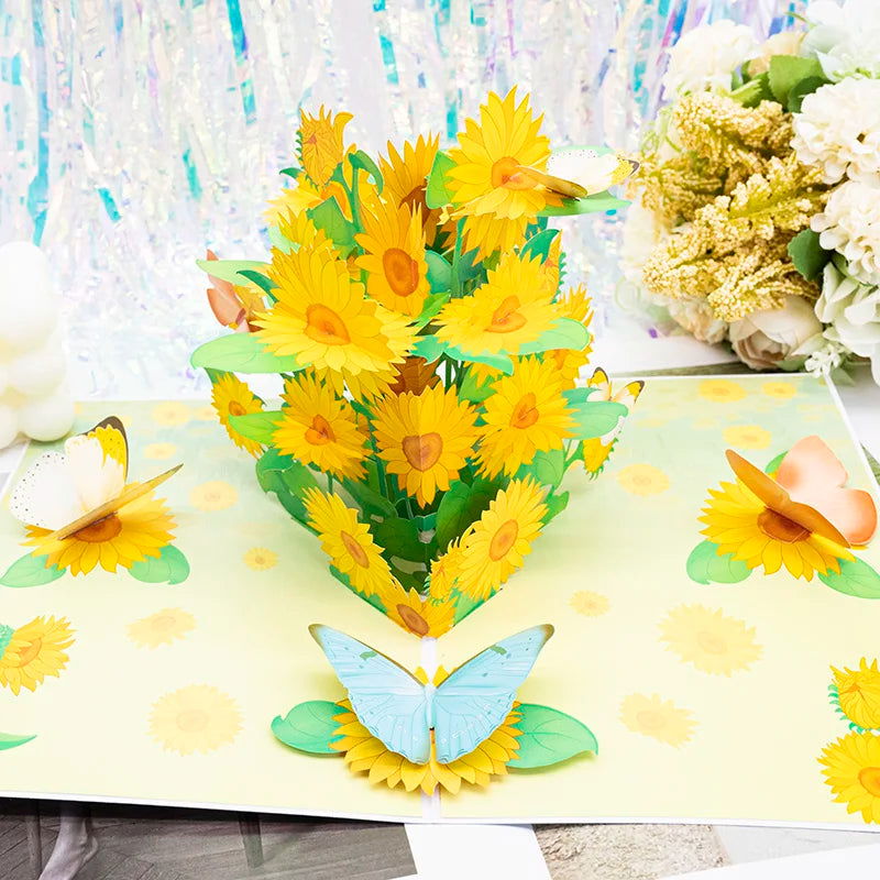 Hot 3D Pop UP Happy Birthday Cards Invitation Cake Greeting Card Business Kids Gift Tourist Postcard for Friend Dad Mom Present - Slobuy