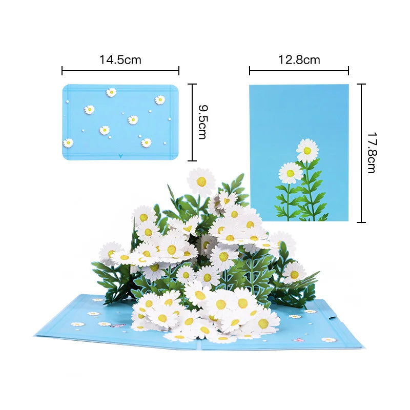 Hot 3D Pop UP Happy Birthday Cards Invitation Cake Greeting Card Business Kids Gift Tourist Postcard for Friend Dad Mom Present - Slobuy