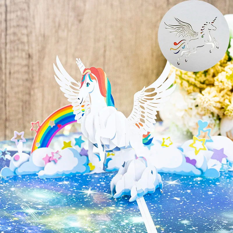 Hot 3D Pop UP Happy Birthday Cards Invitation Cake Greeting Card Business Kids Gift Tourist Postcard for Friend Dad Mom Present - Slobuy