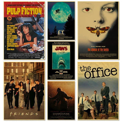 Hot Classic Canvas Painting FICTION Movie Posters The Office Friends TV Retro Home Wall Decor Poster Film Art Painting Pictures - Slobuy