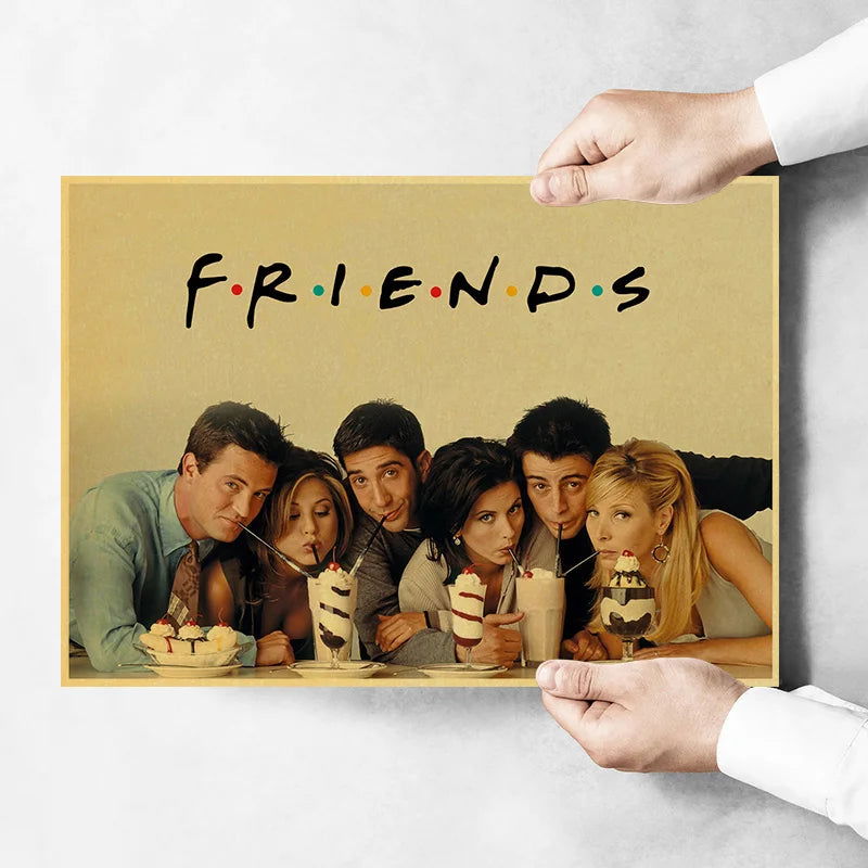 Hot Classic Canvas Painting FICTION Movie Posters The Office Friends TV Retro Home Wall Decor Poster Film Art Painting Pictures - Slobuy