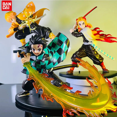 Hot Demon Slayer Anime Figure Tanjirou Agatsuma Zenitsu Kyoujurou Anime Model  Action Figure PVC collection Toy for Kids Gift - Slobuy