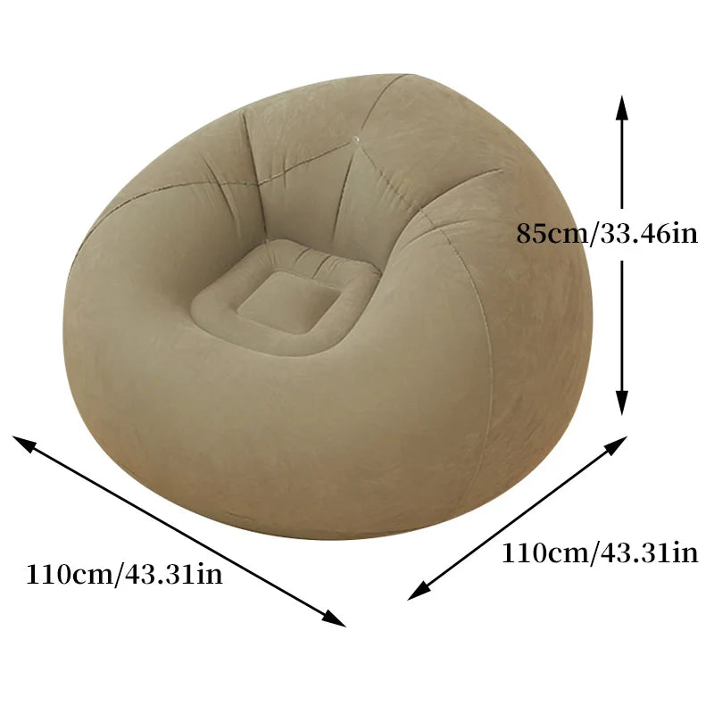 Hot Lazy Inflatable Sofa Chair PVC Single Lounger Ball Sofa Couch Tatami Living Room Chair Furniture - Slobuy