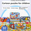 Hot New 60 Pieces Wooden Puzzle Toys for Children Cartoon Vehicle Animal Wood Jigsaw Baby Learning Educational Toy Kids Gift - Slobuy