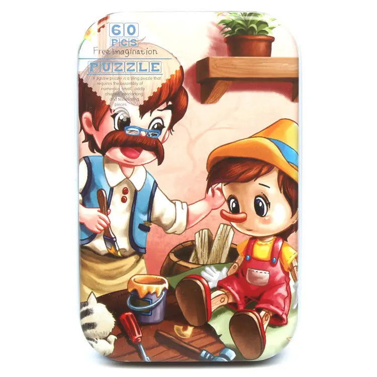 Hot New 60 Pieces Wooden Puzzle Toys for Children Cartoon Vehicle Animal Wood Jigsaw Baby Learning Educational Toy Kids Gift - Slobuy