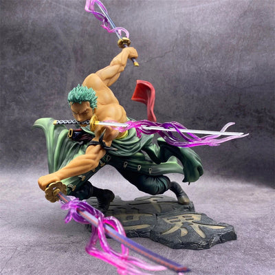 Hot One Piece 10cm Anime Figure GK Roronoa Zoro Three-blade Sa-maximum Manga Anime Statue Action Figure Collection Model Kid Toy - Slobuy