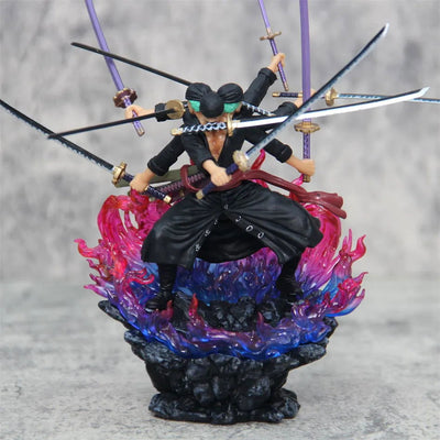 Hot One Piece 15cm Anime Figure  Asura Roronoa Zoro Statue Action Figure Collection Model Kid Toy - Slobuy