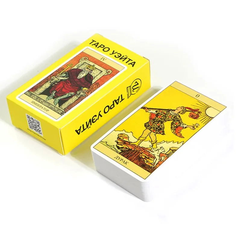 Hot Sell Rider Waite Tarot Card Divination Personal Use Tarot Deck Full English Spanish Version Oracles Deck for Girl Board Game - Slobuy