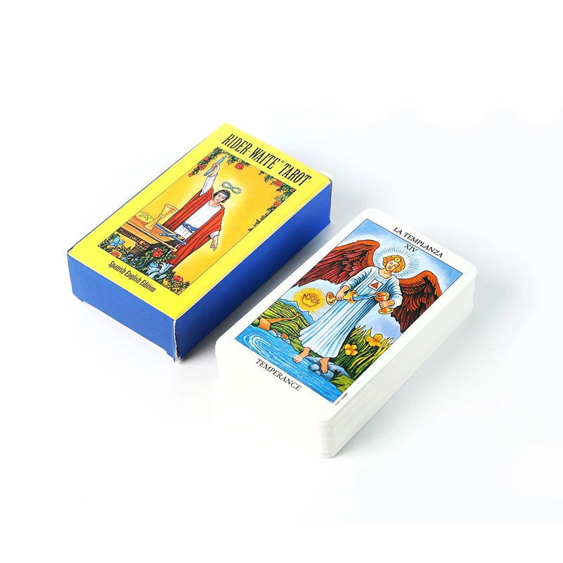 Hot Sell Rider Waite Tarot Card Divination Personal Use Tarot Deck Full English Spanish Version Oracles Deck for Girl Board Game - Slobuy