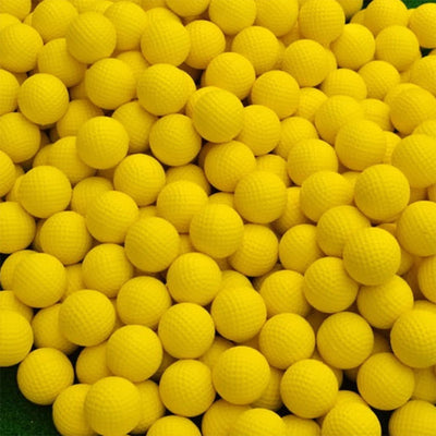 Hot Selling 20 Pcs PU Foam Golf Balls Yellow Sponge Elastic Indoor Outdoor Practice Training - Slobuy