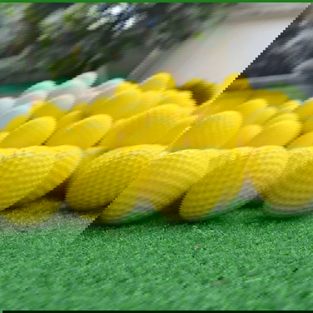 Hot Selling 20 Pcs PU Foam Golf Balls Yellow Sponge Elastic Indoor Outdoor Practice Training - Slobuy