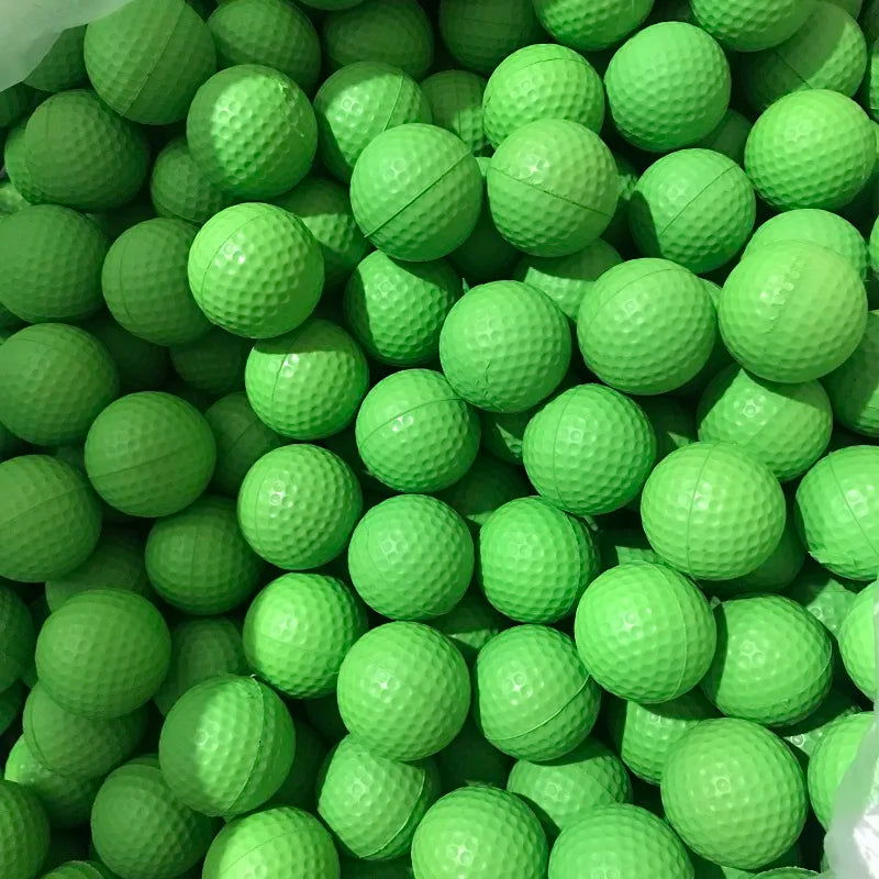 Hot Selling 20 Pcs PU Foam Golf Balls Yellow Sponge Elastic Indoor Outdoor Practice Training - Slobuy