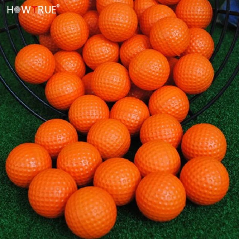 Hot Selling 20 Pcs PU Foam Golf Balls Yellow Sponge Elastic Indoor Outdoor Practice Training - Slobuy