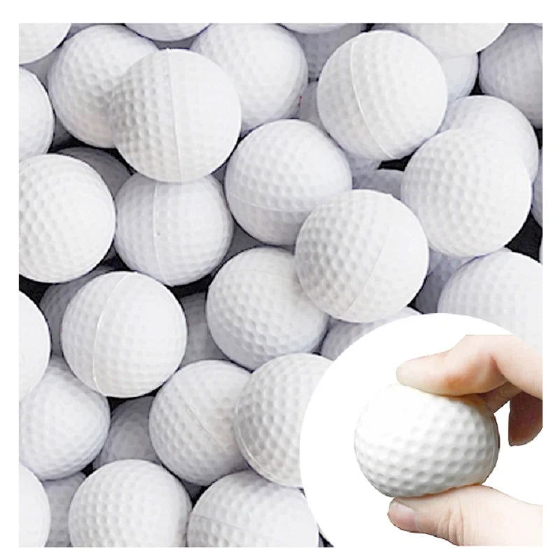 Hot Selling 20 Pcs PU Foam Golf Balls Yellow Sponge Elastic Indoor Outdoor Practice Training - Slobuy