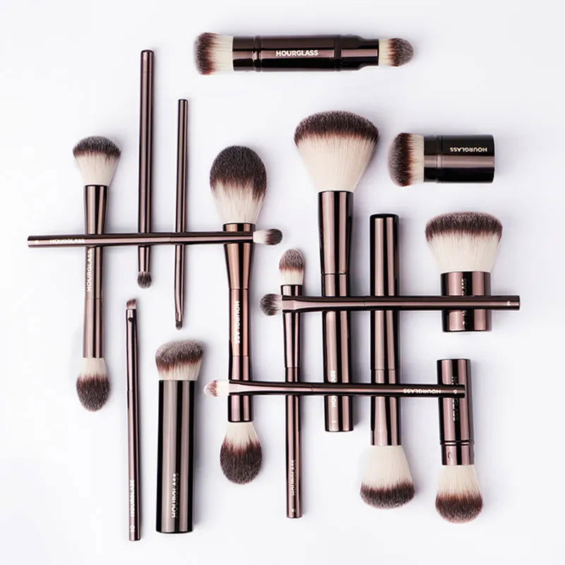 Hourglass Makeup Brushes Powder Foundation Concealer Blusher Bronzer Eye Shadow Eyebrow Eyeliner Sculpting Brush - Slobuy