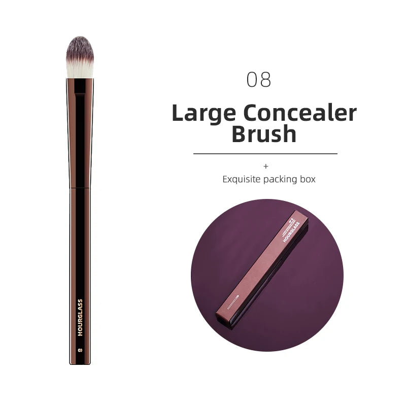 Hourglass Makeup Brushes Powder Foundation Concealer Blusher Bronzer Eye Shadow Eyebrow Eyeliner Sculpting Brush - Slobuy