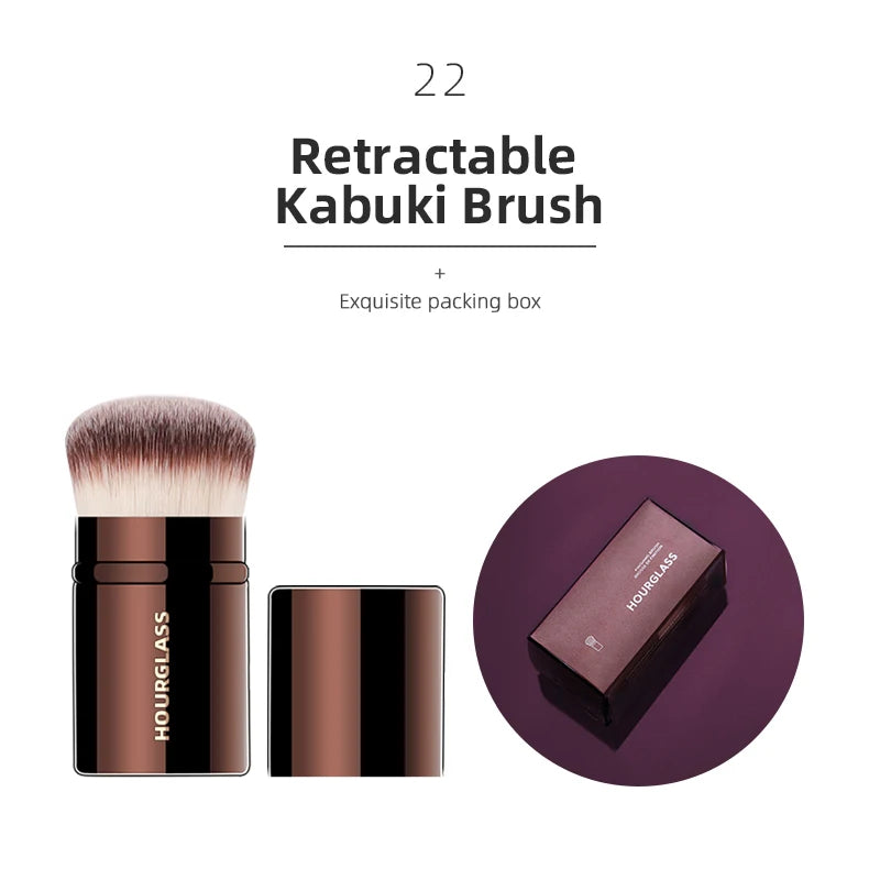 Hourglass Makeup Brushes Powder Foundation Concealer Blusher Bronzer Eye Shadow Eyebrow Eyeliner Sculpting Brush - Slobuy