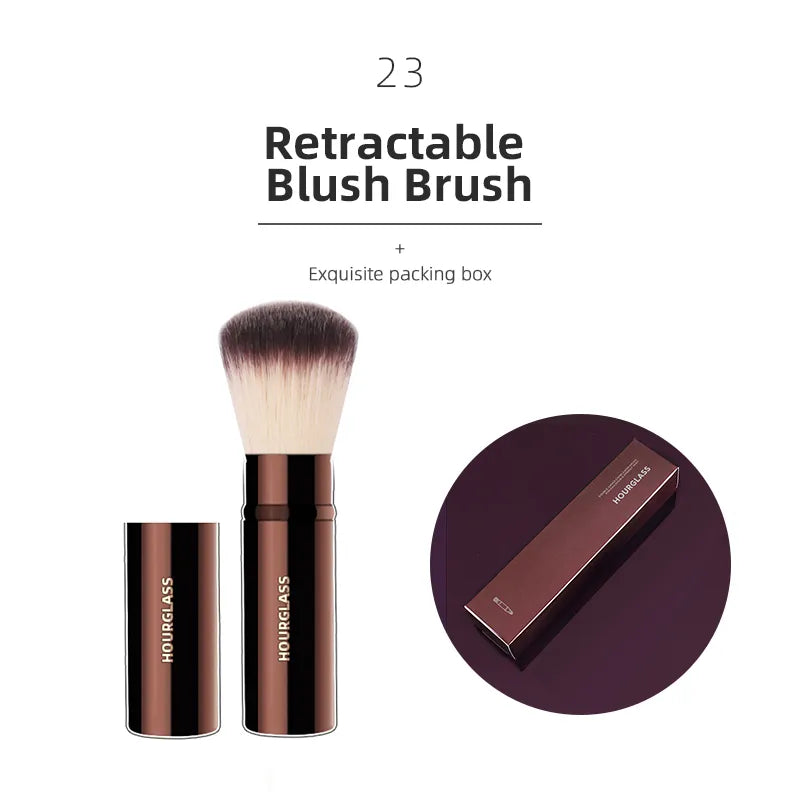 Hourglass Makeup Brushes Powder Foundation Concealer Blusher Bronzer Eye Shadow Eyebrow Eyeliner Sculpting Brush - Slobuy