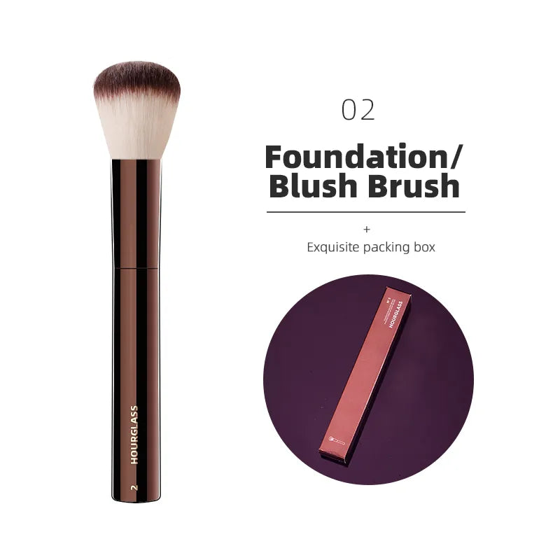 Hourglass Makeup Brushes Powder Foundation Concealer Blusher Bronzer Eye Shadow Eyebrow Eyeliner Sculpting Brush - Slobuy