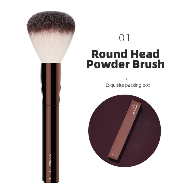Hourglass Makeup Brushes Powder Foundation Concealer Blusher Bronzer Eye Shadow Eyebrow Eyeliner Sculpting Brush - Slobuy