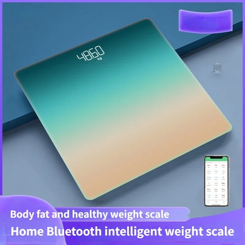 Household Floor Body Scales Wireless Digital Weight Scale Tempered Glass LCD Display Digital Weighing Bathroom Gym Scale - Slobuy