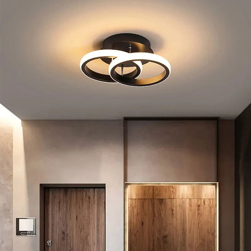 Household LED Chandelier Three Colors Lamp Modern Style Ceiling Lamp Bedroom Light Surface Installation AC 220V Dining Room Lamp - Slobuy