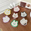 INS Cute Rabbit Mirror Phone Griptok Grip Tok Holder Ring Gift For iPhone Accessories Korean Lovely Foldable Phone Stand Holder - Slobuy