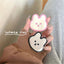 INS Cute Rabbit Mirror Phone Griptok Grip Tok Holder Ring Gift For iPhone Accessories Korean Lovely Foldable Phone Stand Holder - Slobuy
