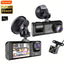 Dash Cam W/ IR Night Vision Loop Recording & 2" IPS Screen 1080P 3 Camera - Slobuy
