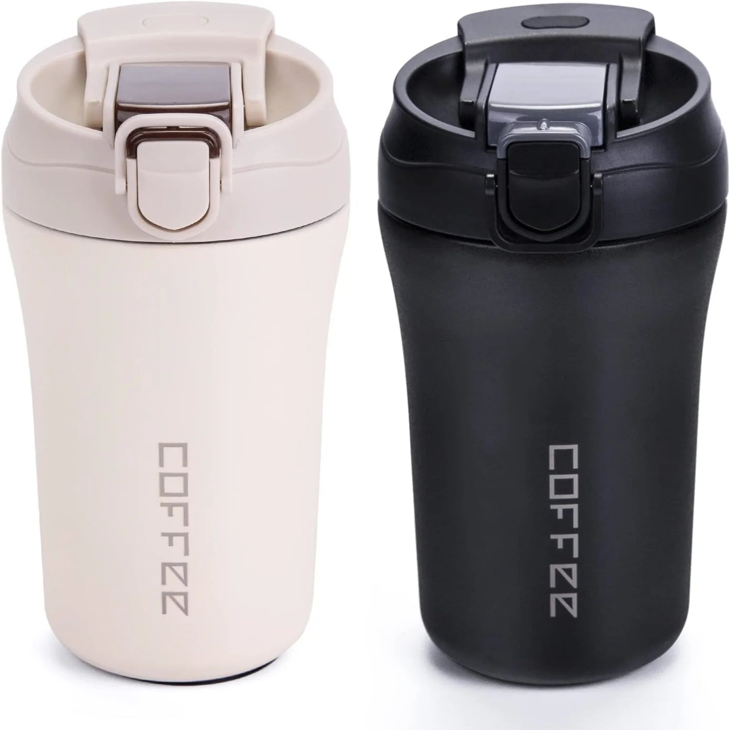 Travel Coffee Mug Vacuum Insulated Bottle Spill Proof with Lid Straw Reusable Tumbler Keep Hot/Ice Coffee Tea Car Thermos Cup - Slobuy