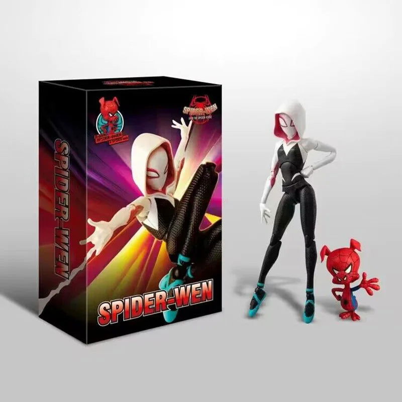 In Stock Marvel Legends Sentinel Spiderman Action Figure Spider-verse Miles Sv Shf Morales Peni Parker Anime Figures Statue Toys - Slobuy